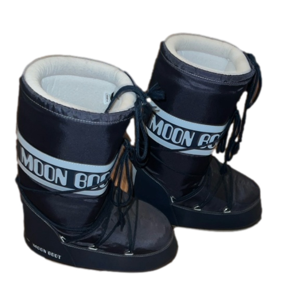 Unisex Moon Boots | US Size 13 Women’s 12 Men’s | Navy Blue - Picture 2 of 3
